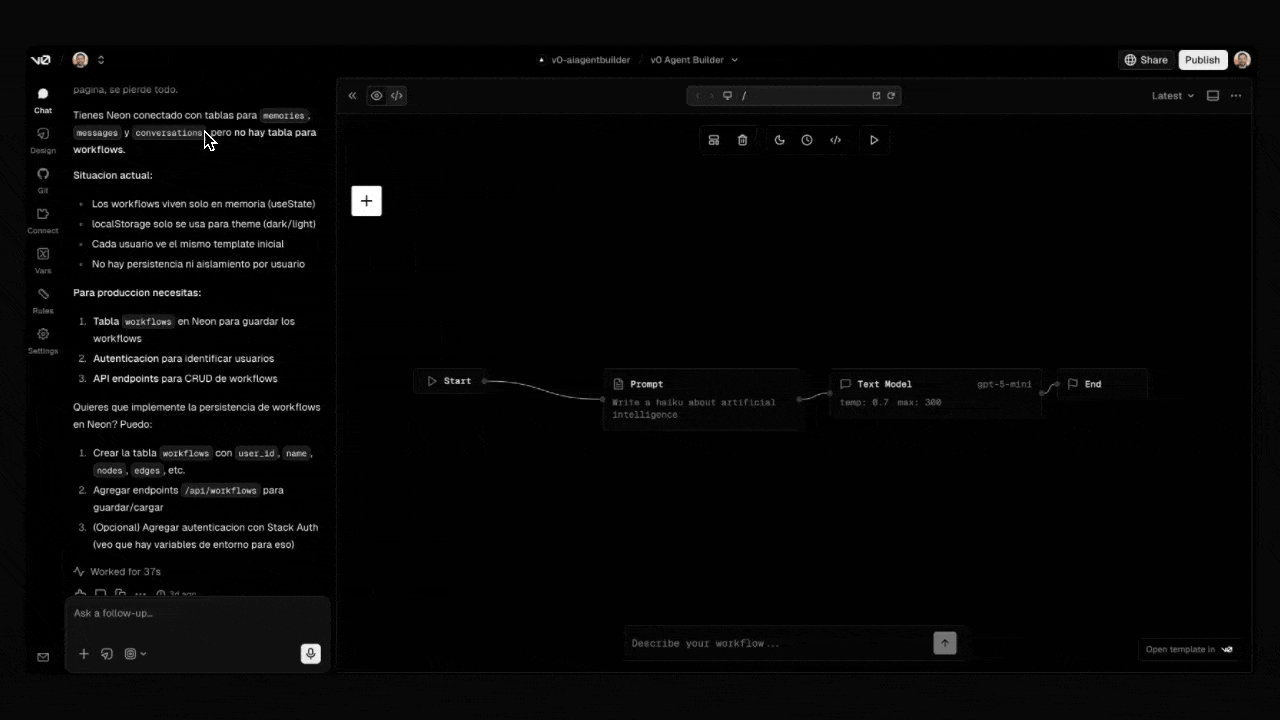 Connecting a chat to GitHub